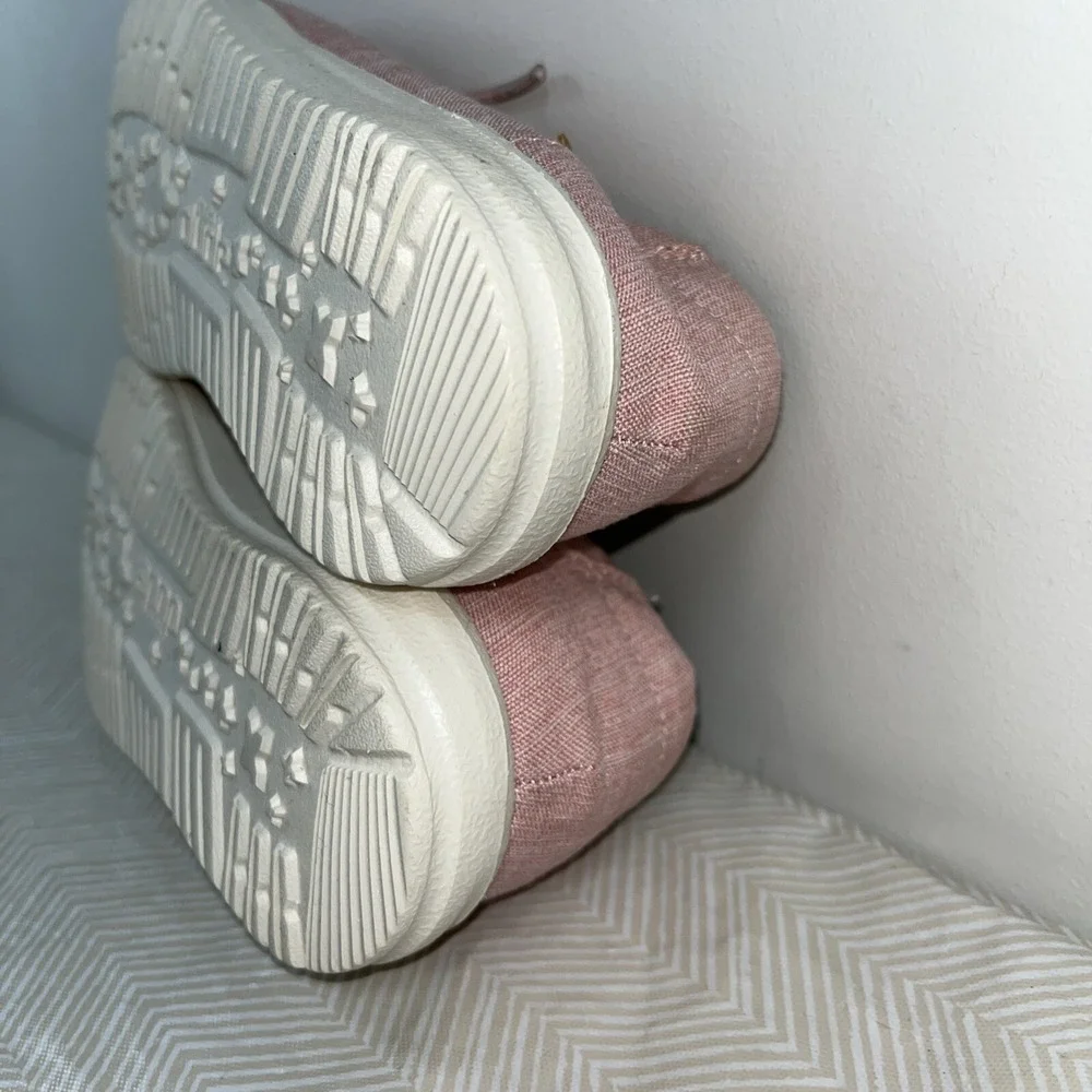 Hey Dude Girls Wendy Youth Linen Cotton Candy Slip-On Shoes Sz Y3-L4 Pink Casual